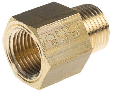 0167 21 22, Legris LF3000 250 bar Brass Pneumatic Straight Threaded Adapter, R 1/2 Male To NPT 1/2 Female, Переходник