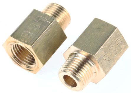 0167 10 11, Legris LF3000 250 bar Brass Pneumatic Straight Threaded Adapter, R 1/8 Male To NPT 1/8 Female, Переходник