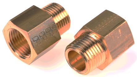 0164 22 21, Legris LF3000 250 bar Brass Pneumatic Straight Threaded Adapter, NPT 1/2 Male To G 1/2 Female, Переходник