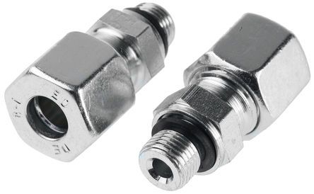 GE08LR1/8EDCF, Parker Threaded-to-Tube Pneumatic Fitting G 1/8 to Push In 8 mm, GE-R-ED Series, 500 bar, Переходник