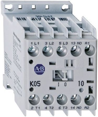 100-K05KF01, Allen Bradley 3 Pole Contactor - 5 A, 230 V ac Coil, 100 Series, 3NO, 2.2 kW, Контактор