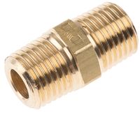 0121 13 13, Legris LF3000 100 bar Brass Pneumatic Straight Threaded Adapter, R 1/4 Male To R 1/4 Male, Переходник