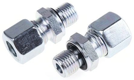 GE10LREDCF, Parker Threaded-to-Tube Pneumatic Fitting G 1/4 to Push In 10 mm, GE-R-ED Series, 500 bar, Переходник