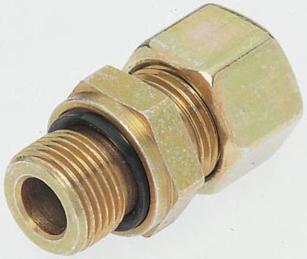 GE20SREDCF, Parker Threaded-to-Tube Pneumatic Fitting G 3/4 to Push In 20 mm, GE-R-ED Series, 420 bar, Переходник