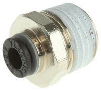 3175 04 13, Legris Threaded-to-Tube Pneumatic Fitting R 1/4 to Push In 4 mm, LF3000 Series, 20 bar, Переходник