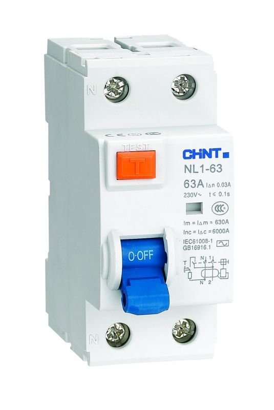 УЗО NL1-63 10kA 2P 16A 10mA тип AC (CHINT)