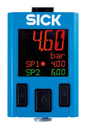 PAC50-DCD, Sick IO-Link Pressure Switch, 4 mm Pneumatic Hose, G 1/4 Female, M12 4-Pin 0bar to 10 bar