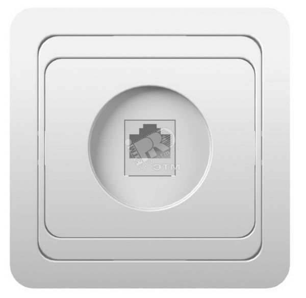 CLASSIC Розетка телефонная скрытая белая