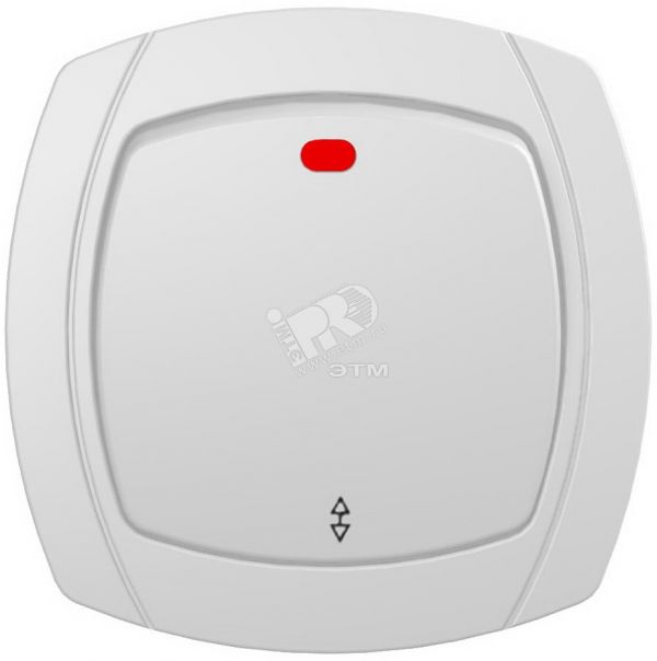 OVAL Выключатель проходной 3п СП 10А с индикатором белый