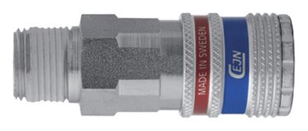C103002154, CEJN Pneumatic Quick Connect Coupling Brass, Stainless Steel 3/8 in Threaded, Муфта