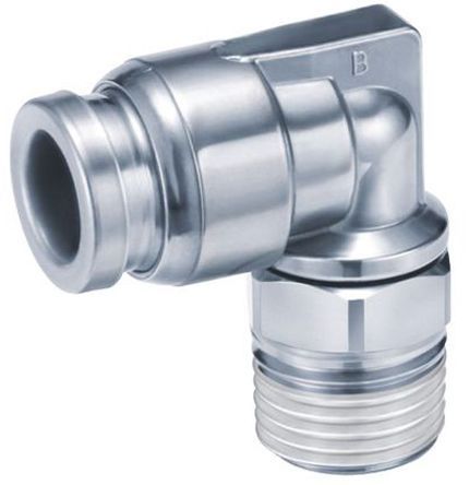 KQG2L04-M5, SMC Threaded-to-Tube Pneumatic Fitting M5 to Push In 4 mm, KQG2 Series, Прямой фитинг