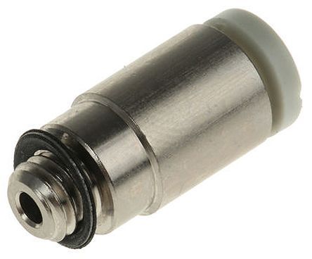 KQ2S08-01N, SMC Threaded-to-Tube Pneumatic Fitting R 1/8 to Push In 6 mm, KQ2 Series, 1 MPa, Прямой фитинг