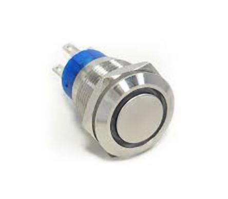 AV1920000Q04, TE Connectivity Double Pole Double Throw (DPDT) Momentary Push Button Switch, IP67, 19.2 (Dia.)mm, Panel Mount, 250V ac, Кнопочный переключатель