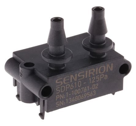 SDP610-125PA, Sensirion Pressure Sensor for Air, Nitrogen Gas, Oxygen Gas , 125Pa Max Pressure Reading I2C, Датчик давления