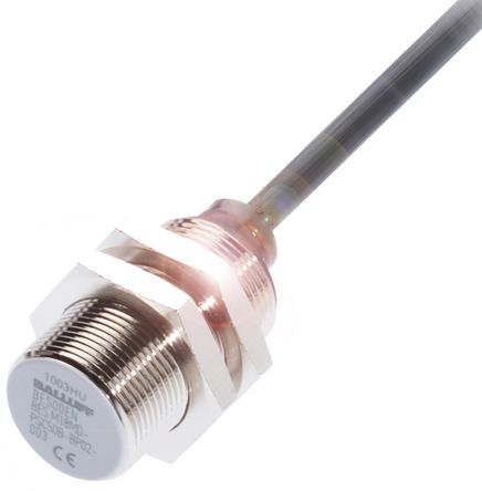 BES M18MD-PSC50B-BV02-003, BALLUFF M18 x 1 Inductive Sensor - Barrel, PNP-NO Output, 5 mm Detection, IP67, Cable Terminal, Индуктивный датчик приближения