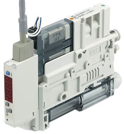 ZK2A10K5TL-08, SMC Vacuum Ejector, 1mm nozzle , -91kPa 44L/min