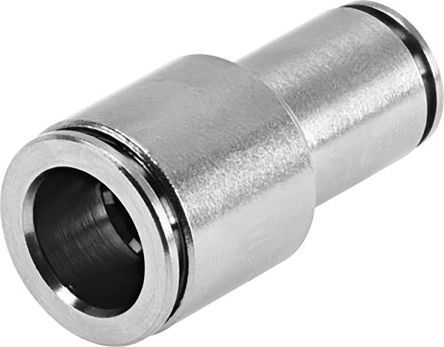 NPQH-D-Q14-Q12-P10, Festo Tube-to-Tube NPQH Pneumatic Straight Tube-to-Tube Adapter, Push In 14 mm to Push In 12 mm, Переходник