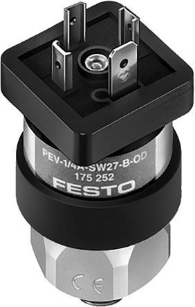PEV-1/4-A-SW27-B-OD, Festo Pressure Switch, G 1/4 1bar to 10 bar