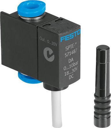 SPTE-P10R-Q4-V-2.5K, Festo Pressure Switch, Push In 4 mm 0bar to 10 bar