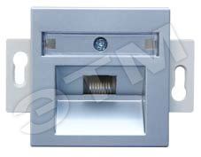 CITY Розетка компьютерная в рамку серебро