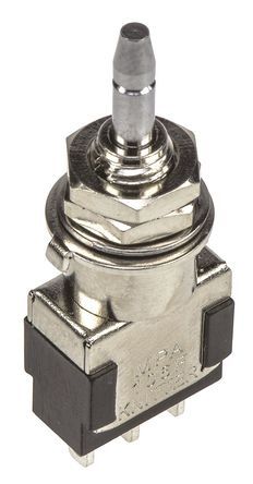 MPA106F, KNITTER-SWITCH Single Pole Double Throw (SPDT) Momentary Miniature Push Button Switch, 6.2 (Dia.)mm, Panel Mount, Кнопочный переключатель