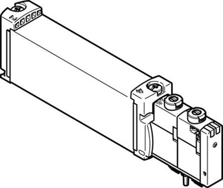 VUVG-B18-P53C-ZT-F-1T1L, Festo 5/3 Solenoid Valve Electrical VUVG Series, Клапан