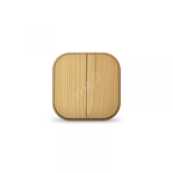 Выключатель двухклавишный серия IONICH, о/у, 10А, 220В, сосна