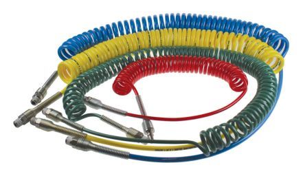 1470U08 05 13, Legris 2m Yellow Coil Tubing with Connector, PUR, R 1/4, Трубка