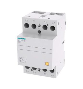 5TT5052-2, Siemens 4 Pole Installation Contactor - 63 A, 24 V AC/DC Coil, Sentron, 2NO/2NC, Контактор