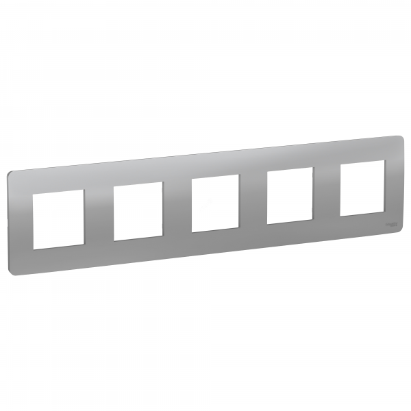 Рамка UNICA STUDIO пятипостовая алюминий