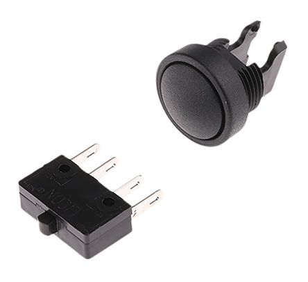 49-59121, ITW 49-59 Single Pole Double Throw (SPDT) Momentary Clear LED Push Button Switch, IP67, 16 (Dia.)mm, Panel Mount, 250V, Кнопочный переключатель