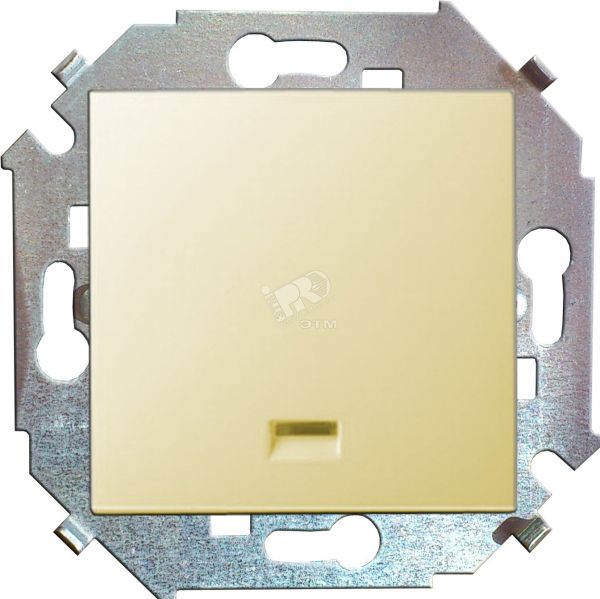 Выключатель одноклавишный, с подсветкой, 16А 250В, винтовой зажим, слоновая кость