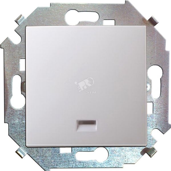 15 Кнопка клавишная с подсветкой 16А 250В винтовой зажим белый