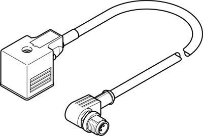 NEBV-A1W3F-P-K-0.6-N-M12W3, Festo Cable, 600mm