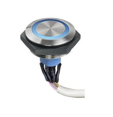 AV50022000024BK, APEM Single Pole Single Throw (SPST) Momentary Push Button Light Switch, IP67, 30.2 (Dia.)mm, Panel Mount, 30V dc, Кнопочный переключатель