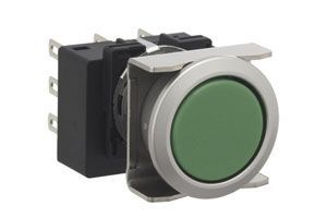 LB6MB-M1T6LS, Idec Blue Round Push Button Switch, Переключатель