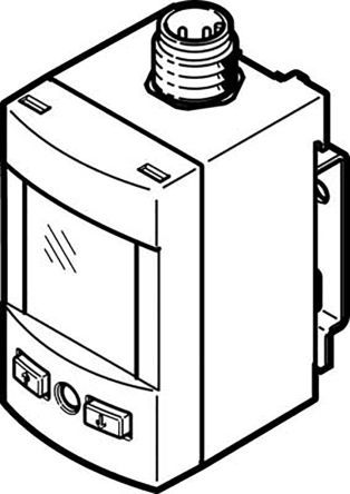 SPAU-V1R-W-G18FD-L-PNLK-PNVBA-M8U, Festo Pressure Sensor, 30V dc, IP65, IP67 0 bar