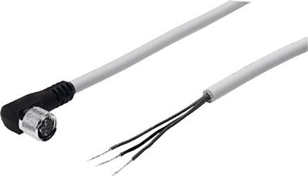 SIM-M8-3WD-2,5-NSL-PU, Festo Connecting Cable Pneumatic Sensor, IP65, IP68, IP69K, Датчик