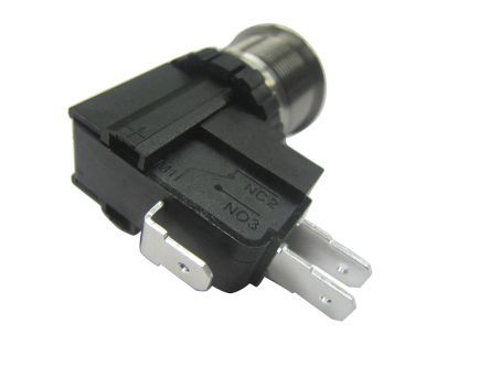 MW19-A0F0L00-A1ZB, RS PRO Single Pole Double Throw (SPDT) Momentary Push Button Switch, IP67, 19.1 (Dia.)mm, Panel Mount, Power Symbol,, Кнопочный переключатель