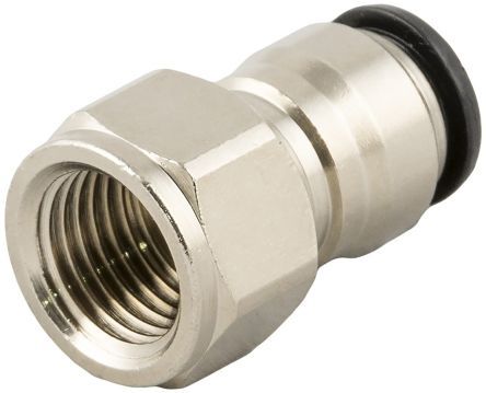 5003000N08, RS PRO Threaded-to-Tube Pneumatic Fitting M5 to Push In 4 mm, 20 bar, Прямой фитинг