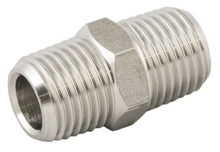 6200000440300, RS PRO Threaded Pneumatic Fitting R 1/4 to R 1/4, 140 bar, Прямой фитинг