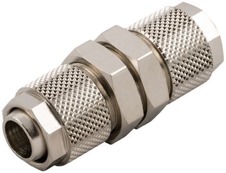 0105000001, RS PRO Pneumatic Bulkhead Fitting Bulkhead Connector Push In 4 mm, Переходник