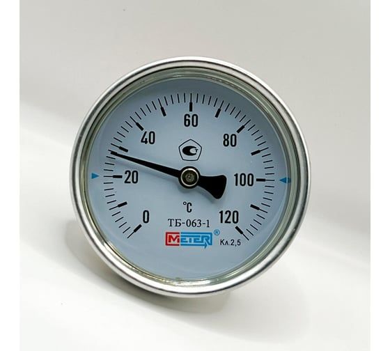 Термометр биметаллический Физтех ТБф-120 0…120C кт.1,5 d.100 IP54 ОШх6 ГЗЛ-РТ A2.0x14 U64x9/1, с гильзой (латунь) 4687205455284