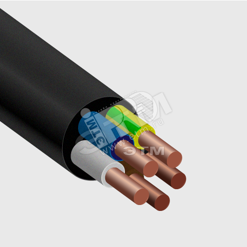 Кабель силовой ВВГ (А) 5х4 плоский ТРТС