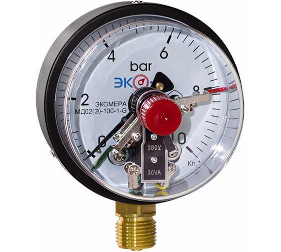 Манометр виброустойчивый Физтех ДМ8008-ВУф 0-10 кгс/см2 кт.1,0 d.100 IP54 M20_1,5 РШ, Глицерин 4687206463653