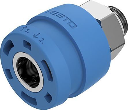 NPHS-D6-P-G14, Festo Pneumatic Quick Connect Coupling Brass 1/4in Threaded, Муфта