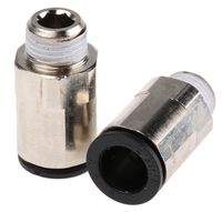 3175 08 10, Legris Threaded-to-Tube Pneumatic Fitting R 1/8 to Push In 8 mm, LF3000 Series, 20 bar, Переходник