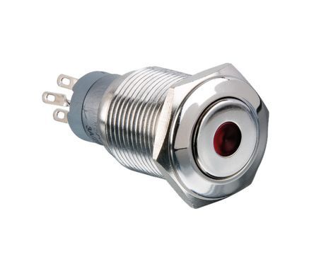 MP0045/1D2AM012S, Arcolectric Double Pole Double Throw (DPDT) Momentary Amber LED Push Button Switch, IP67, 16.2 (Dia.)mm, Panel Mount,, Кнопочный переключатель