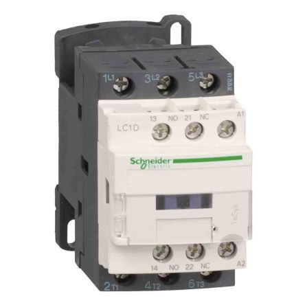 LC1D096F7, Schneider Electric 3 Pole Contactor - 25 A, 110 V ac Coil, TeSys, 3NO, 5.5 kW, Контактор