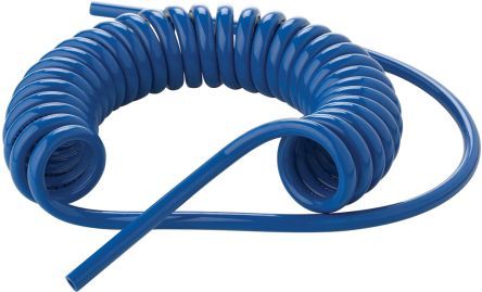 C19958B6260, CEJN Coil Tube 12mm Diameter, 6m Long Blue PUR 10 bar, Трубка
